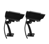 DECORNIJIA 2 Telecamere Finte di Sicurezza Cctv Impermeabili da Esterno Luce Solare Simulata, Telecamera Finta Wireless per Casa, Ufficio e Garage, Installazione Semplice e Resistente