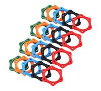 DECORNIJIA 20 Pezzi Anelli Microfono Antiscivolo in Gomma Colorati Supporto Microfono Wireless Anti-roll e Ammortizzatore Vibrazioni per Karaoke e Uso Professionale Sul Palco