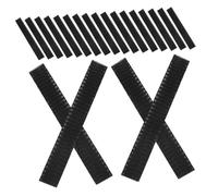 DECORNIJIA 200 pezzi Coperture Protettive per Pennelli Trucco Espandibili in Rete Plastica Nera Protezione per Pennelli da Blush e Polvere Accessori Cosmetici per Viaggio e Asciugatura