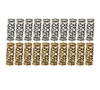 DECORNIJIA 20pezzi Accessori Capelli Per Treccine Anelli Per Dreadlock in Anticato Argento e Oro Gioielli Per Capelli Fai Da Te Bracciali e Collane Creativi Facili Da Applicare Senza Strument