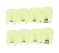 DECORNIJIA 2pezzi Fermagli Per Luminosi Al Buio Clip Per Non Scivolosa Verde Neon Gotici Per Feste Di Halloween e Spettacoli Teatrali