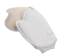 DECORNIJIA 2pezzi Guanto di Luffa Naturale per Pulizia del Corpo Guanto da Bagno Esfoliante per Doccia Sauna e Scrub Corpo Facile da Pulire e Indossare