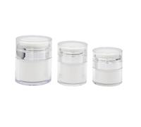 DECORNIJIA 3 pezzi Barattoli per Lozioni da Viaggio in Acrilico Vuoto Riutilizzabile Contenitori Cosmetici Resistenti Agli Urti per Crema e Lozione Facili da Trasportare e Ricaricare