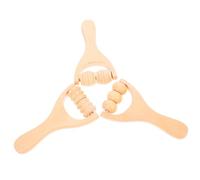 DECORNIJIA 3 pezzi Massaggiatore Manuale in Legno per Corpo e Muscoli Portatile per Schiena Gambe e Collo Strumento Durevole per Rilassamento Muscolare e Stretching Yoga