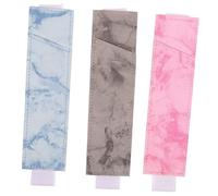 DECORNIJIA 3 pezzi Portapenne Elastici PU Custodia Penna Singola Antistrappo Compatibile con Notebook Organizer Penna per Ufficio e Scuola