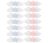 DECORNIJIA 30 Fermagli per Chioma a Forma di Stella e Ala Mollette Leggere e Antiscivolo per Ragazze Accessori Colorati per Styling e Feste di Carnevale Set da 30 Pezzi Rosa e Blu