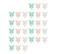 DECORNIJIA 30 Ganci da Parete in Plastica a Forma di Farfalla, Adesivi senza Punzonatura, Set 30 Pezzi per Cucina, Bagno e Casa, Appendini Adesivi per Superfici Lisce