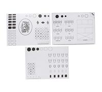 DECORNIJIA 3pezzi Tappetino in Silicone Antiscivolo Per Nail Art Lavabile e Flessibile Mat Per Manicure e Pratica Stamping Unghie Con Diverse Forme e Spazi Per Decalcomanie