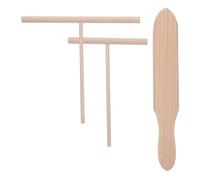 DECORNIJIA 3pezzi Utensili in Legno Per Crepes Spatola e Spatolina t Per Preparare e Stendere Pancake Con Superficie Antiaderente Strumenti Resistenti Per Cucina Domestica