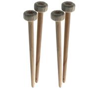 DECORNIJIA 4 pezzi Bacchette per Percussione in Legno per Batteria e Gong Sticks per Principianti e Adulti Stecchette Resistenti con Finitura Liscia Accessori Strumento Percussione e Peso