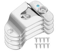 DECORNIJIA 4 pezzi Clip Microfono Cb in Inox Resistente Viti per Montaggio Supporto per Microfoni da Radio Veicolare e Portatile Ricambio Robusto e Durevole per Auto e Stazione