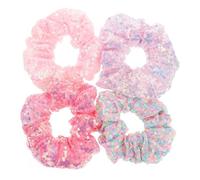 DECORNIJIA 4 Pezzi Elastici LED Luminosi per Fasce Elastiche con Paillettes per Donne e Ragazze Decorazioni Resistenti e Morbide Accessori Colorati per Feste e Quotidiano