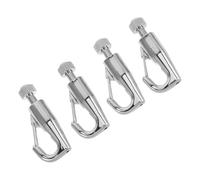 DECORNIJIA 4 Pezzi Ganci per Quadri in Acciaio Inossidabile con Fune di Sicurezza Ganci per Cornici da Parete Resistenti con Chiusura Sicura per Esposizioni e Gallerie