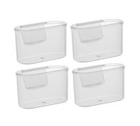 DECORNIJIA 4 Pezzi Mini Scatole Organizer Frigorifero in PP Box Portaoggetti Sospesi per Porta Laterale Contenitori Compatti per Condimenti e Piccoli Oggetti Facili da Installare e