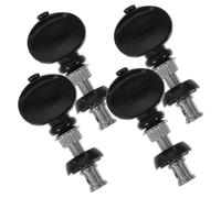 DECORNIJIA 4 Pezzi Piroli di Accordatura per Ukulele con Pulsante in Plastica Bianca Testa in Acciaio Frizione Ricambi per Chiavi di