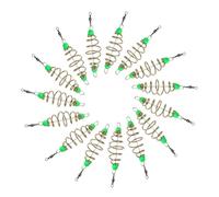 DECORNIJIA 45 Shape Fishing Feeder Basket in Robust Metal with Glow Beads Spring Bait Cage for Carp And Coarse Lure Fishing Accessories