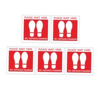 DECORNIJIA 5 fogli Adesivi per Distanza Sicurezza Autoadesivi in PVC Rotondi per Scuola Centro Commerciale e Bagni Pubblici Decorazione Anticovid per Mantenere Distanziamento Sociale