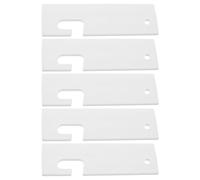 DECORNIJIA 5 Pezzi Set 5 Mini Tergivetri in Silicone Bianco per Doccia e Vetri, Raschietto per Specchi e Parabrezza Auto, Kit Pulizia Porte in Vetro con Impugnatura Ergonomica e Foro per