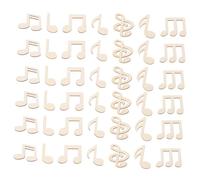 DECORNIJIA 50 Pezzi Note Musicali in Legno da Decorazioni Grezze per Fai da Te Abbellimenti Non Finiti per Matrimoni e Decorazioni Casa Elementi da Dipingere
