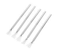 DECORNIJIA 5pezzi Penne Per Nail Design Punta Sottile in Acciaio Inossidabile Da Strumenti Per Decorazione Unghie Adatte Per Dettagli e Contorni Precisi in Varie Tecniche Di Nail Art