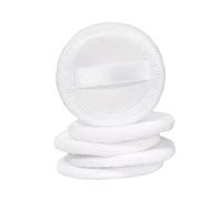 DECORNIJIA 5pezzi Piumini Cipria Rotondi in Cotone Bianco Morbidi Per Fondotinta e Polvere Libera Delicati Per Trucco Viso Uniforme Per Casa Salone e Viaggio