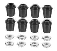 DECORNIJIA 8 Set Maniche Per Tamburo Antiscivolo in Gomma e Metallo, Manicotti Durevoli Per Piedini Supporto Batteria, Accessori Per Strumenti Musicali e Kit Per Batterie Acustiche Ed Elettroniche