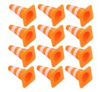 DECORNIJIA 80 Pezzi Mini Coni Stradali in Plastica Giochi Educativi per Ostacoli e Segnali di Traffico per Gioco ed Accessori per Feste e Addestramento al Rispetto delle Regole