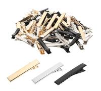 DECORNIJIA 90 pezzi Fermagli per in Metallo Becco Danatra Clip Alligatore Antiscivolo Leggeri per Bambina e Ragazza Accessori DIY per Acconciature e Decorazioni con Misure e Colori Misti