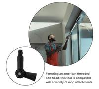 DECORNIJIA Adattatore Angolare Girevole per Asta Telescopica Filettata Giunto Regolabile per Manico Scopa Estendibile Ricambio Punta per Pulizia Angoli e Ragnatele Compatibile con Spazzolone