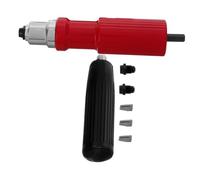 DECORNIJIA Adattatore per Rivettatrice Elettrica Rosso Accessorio Trapano Angolo Retto Tenuta per Rivetti Ciechi Struttura Antiscivolo Compatto e Portatile per Lavori Fissaggio Precisi