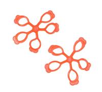 DECORNIJIA Attrezzo per Esercizi le Dita Chitarra 2 Pezzi Rosso Rinforzante Dita Compatto Portatile per Allenamento Mano e Flessibilità per Musicisti e Sportivi