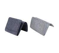 DECORNIJIA Borsa Portaoggetti Per Divano e Organizer in Feltro Multiuso 32x20x10 Cm Cinghia Di Fissaggio, Tasca Da Comodino Per Telecomandi e Piccoli Oggetti, Set 2 Pezzi Grigio