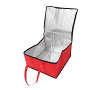 DECORNIJIA Borsa Termica Grande in Alluminio Isolante per Alimenti Sacchetto Spesa Resistente e Conserva Caldo e Freddo per Picnic Shopping e Asporto Pizza Rosso