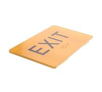 DECORNIJIA Cartello Braille in Acrilico per Esterni Segnaletica Uscita per Ipovedenti e Non Vedenti Targa Sicurezza Portatile e Riutilizzabile per Scuole Uffici e Spazi Pubblici Design