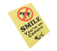 DECORNIJIA Cartello Segnaletico Cane Divieto con Avviso Telecamera Targa da Esterno per Giardino e Parco e Cortile Resistente per Passeggiate Cani