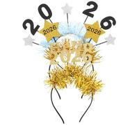 DECORNIJIA Cerchietti per Chioma di Capodanno da Donna 3 Pezzi Accessori per Feste di Capodanno Stelle Glitterate Copricapi Morbidi e Flessibili per la Vigilia e Party 2026