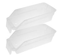 DECORNIJIA Contenitori Impilabili per Medicinali da 2 Pezzi Apertura Frontale, Organizer Portatile in Plastica Bianca per Farmacia, Casa e Cliniche, Cestino Porta Pillole per