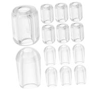 DECORNIJIA Copri Punte Ganci Appendiabiti in PVC Trasparente Resistenti per Bastoni e Scaffali Coperture Leggere e Facili da Installare per Organizzatori Armadio e Lavanderia