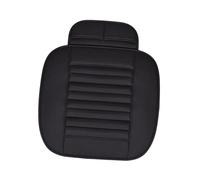 DECORNIJIA Coprisedile Auto senza Schienale in Pelle PU Bambù Attivo Traspirante e Confortevole per Tutte le Stagioni Cuscino Sedile Ventilato Nero