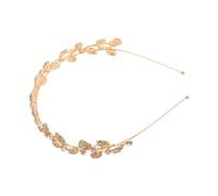 DECORNIJIA Coroncina Da Sposa Di Foglie Dorate Accessori Per Matrimonio e Feste Stile Barocco Facile Da Indossare e Adatta Tutti