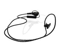 DECORNIJIA Cuffia Auricolare Mono Tubo Acustico Nero Auricolari Isolamento Acustico per Radio Clip Fissaggio Sicuro per Ufficiali Soccorritori e Uso Professionale