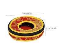 DECORNIJIA Custodia per Campana da Meditazione Nepalese Handmade Borsa Protettiva con Zip per Campane Tibetane e Cimbali Tingsha Design Tradizionale Media Ø Portabile e Colore Colore Casuale