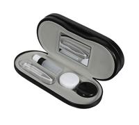 DECORNIJIA Custodia Portatile per Lenti Contatto Doppio Organizer Multiuso in Resistente Box per Viaggio e Uso Quotidiano Protezione Sicura per Lenti e Occhiali Nero