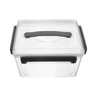 DECORNIJIA Custodia Protettiva Rigida per Obiettivi Fotografici in Acrilico Trasparente Grigio Organizer Antiurto Compatto Guarnizione Sigillante Custodia da Viaggio per Accessori