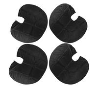 DECORNIJIA da Parrucchiere Oversize in Poliestere Nero 4 Pezzi Grembiule da Salone senza Maniche per Colorazione Decolorazione e Shampoo Chioma Copertura Completa per Adulti