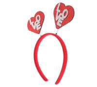 DECORNIJIA Fascia Per Banda Per Per Le Donne Di San Banca Per Ragazze Fascia a Cuore Per La Festa Fascia Decorativa Copricapo Di San Sentivo Gagrit Rosso