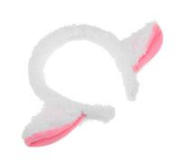 DECORNIJIA Fascia per in Peluche Bianco Orecchie Morbide e Leggere per Costume Pecora Accessorio per Feste Compleanni Cosplay e Halloween