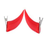 DECORNIJIA Fermagli Corna Diavolo Rosse Piccole Accessori Cosplay Costume Halloween per Donne e Ragazze Clip Sicure e Facili Usare