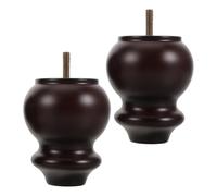 DECORNIJIA Gambe per Divani in Legno Massello 10 CM Piedini di Supporto per Mobili Gambe per Tavoli e Armadi in Stile Transizionale Set da 2 Pezzi per Ristrutturazione e Restauro