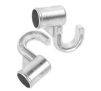 DECORNIJIA Ganci per Asta Armadio in Lega di Alluminio 25 MM Set da 2 Pezzi Supporto Resistente senza Foratura per Armadio Camera da Letto Grucce Salvaspazio per Ottimizzazione Guardaroba